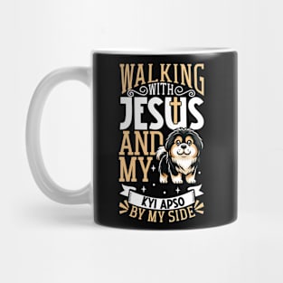 Jesus and dog - Tibetan Kyi Apso Mug